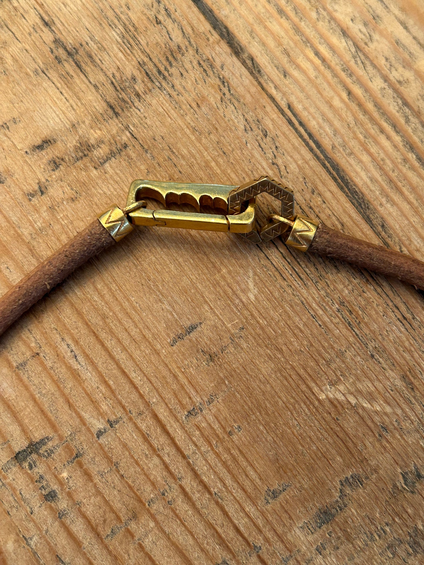 18kt Burch Leather Necklace