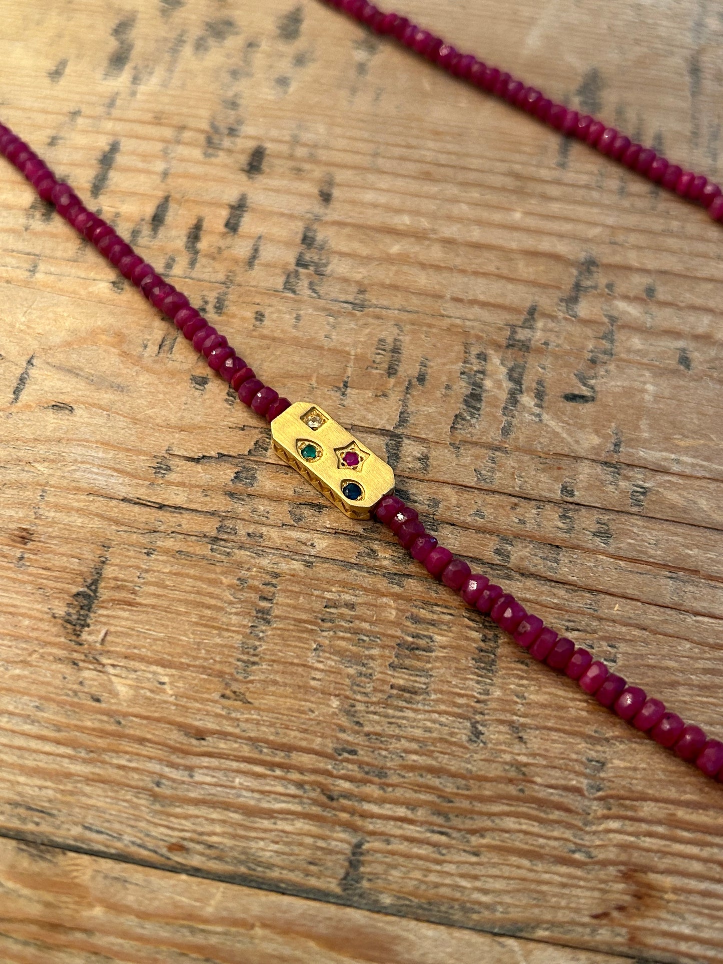 18kt Burch Constellation Necklace -Ruby