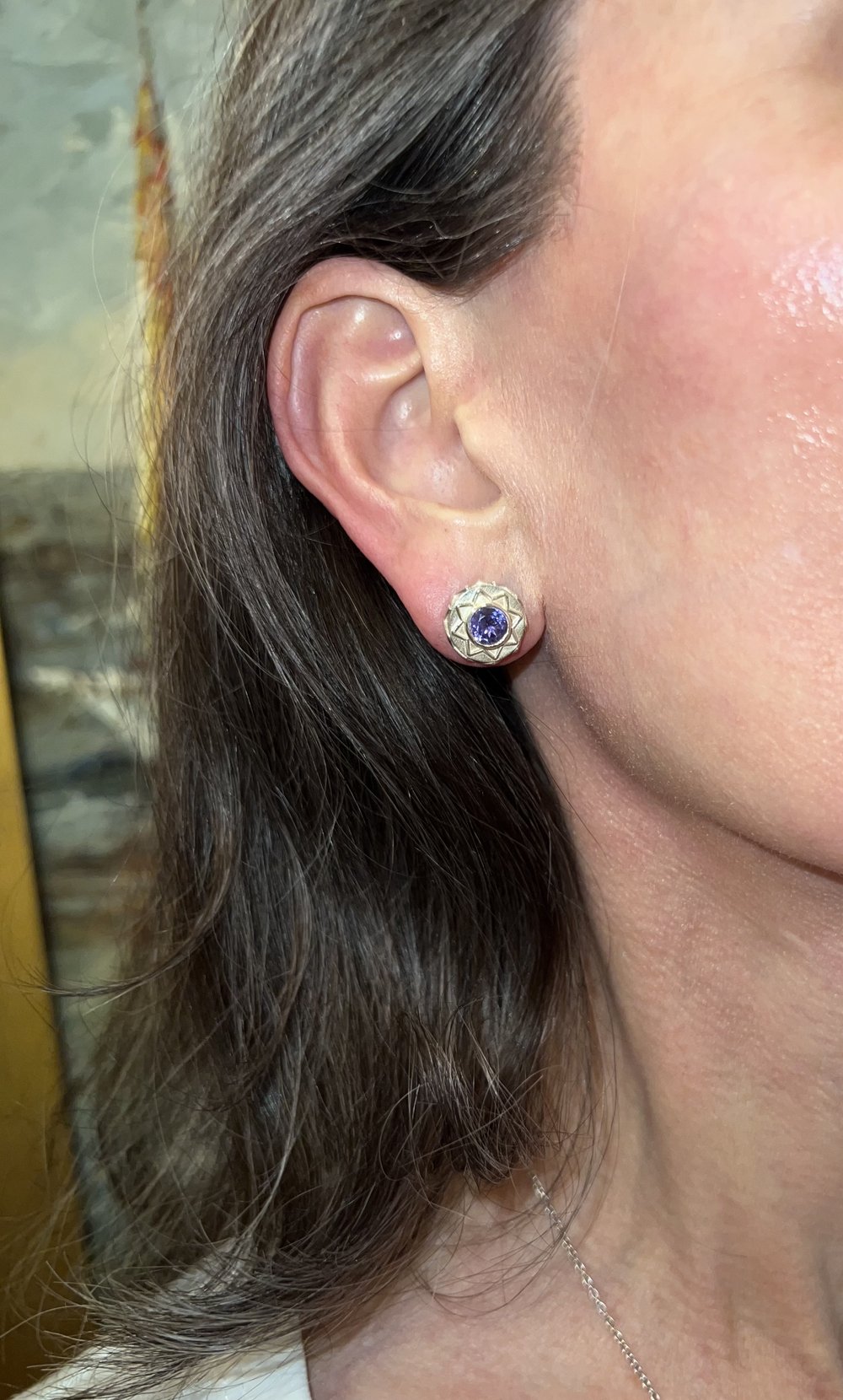 Eli Stud Earrings - Tanzanite