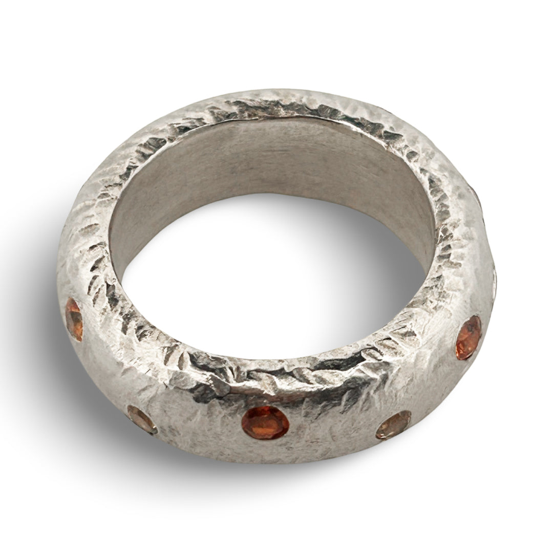Leo Ring Orange and Yellow Sapphire