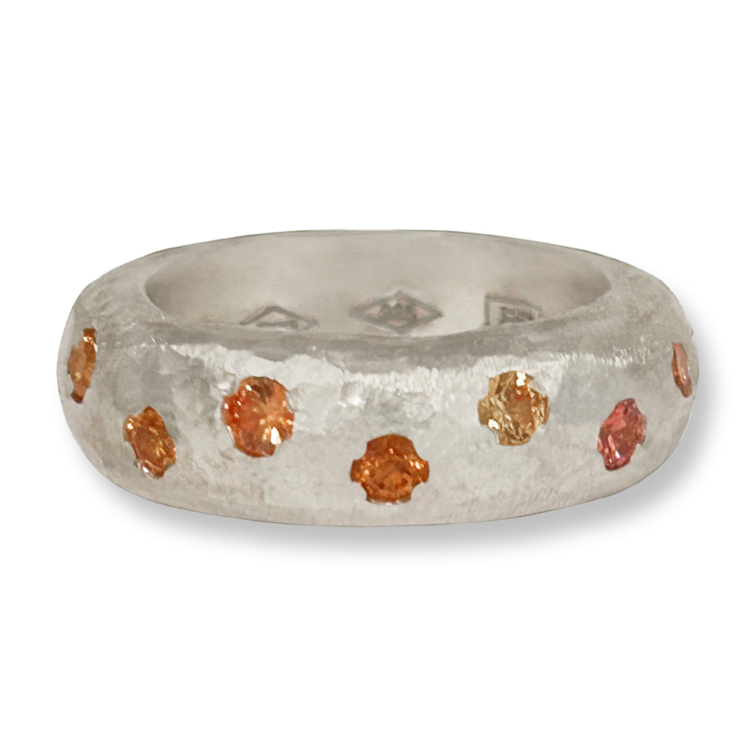 Leo Ring Orange and Yellow Sapphire