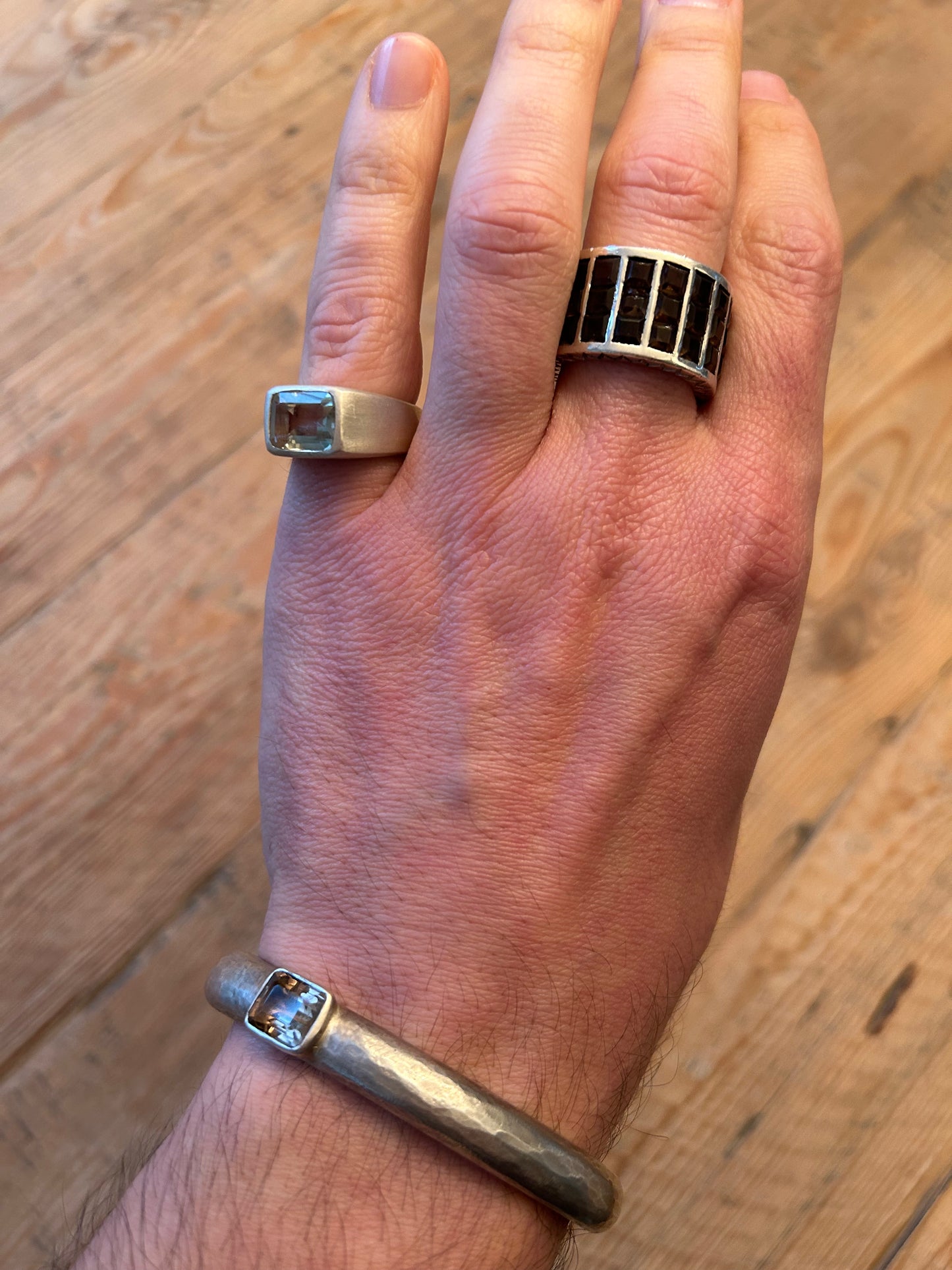 Signet Gypsy Ring - Prasiolite