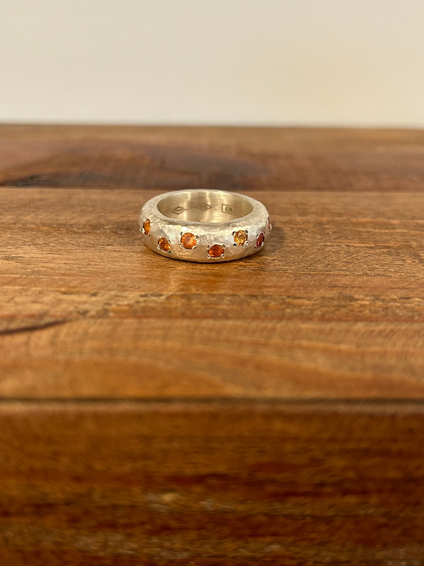 Leo Ring Orange and Yellow Sapphire