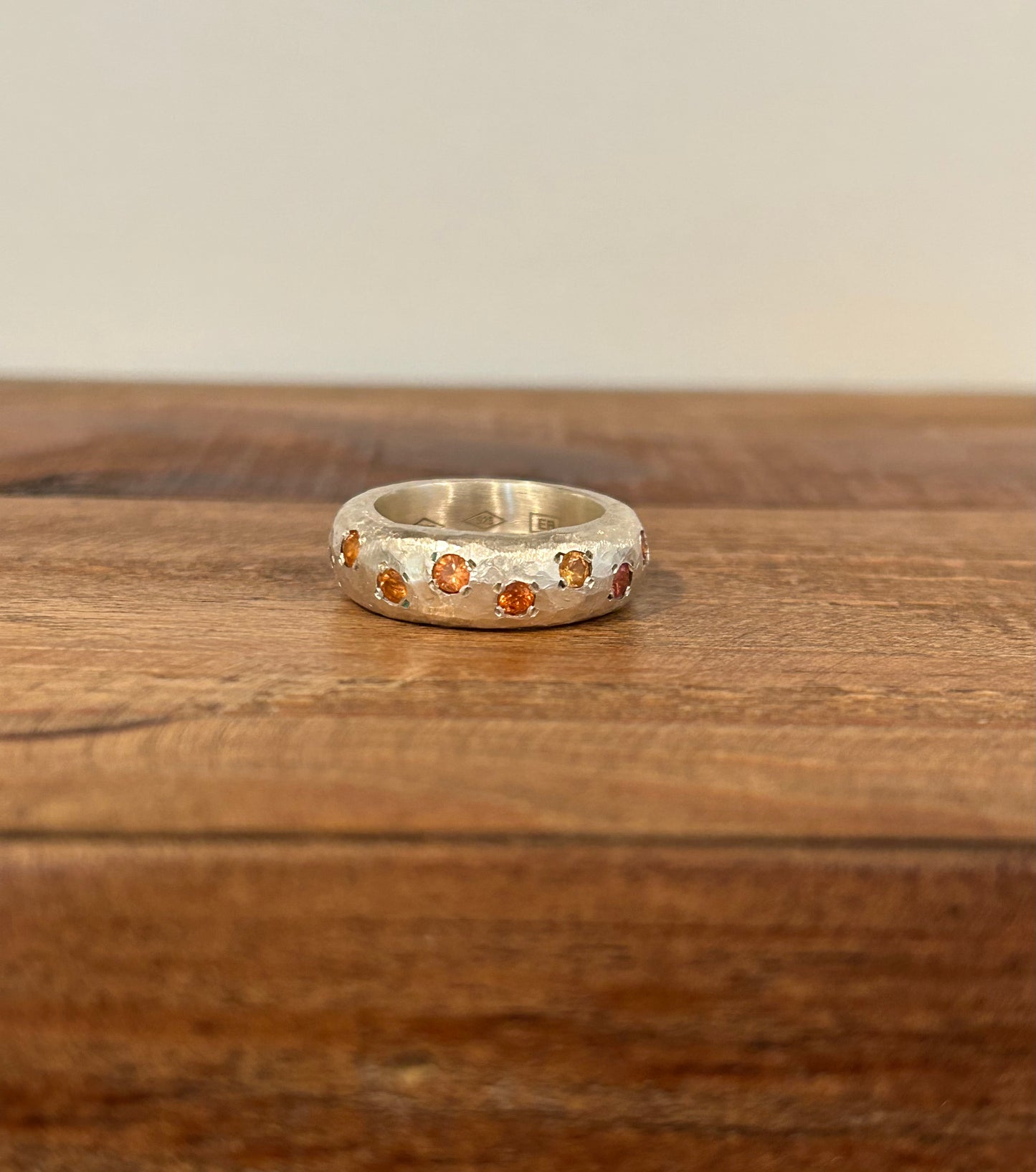 Leo Ring Orange and Yellow Sapphire