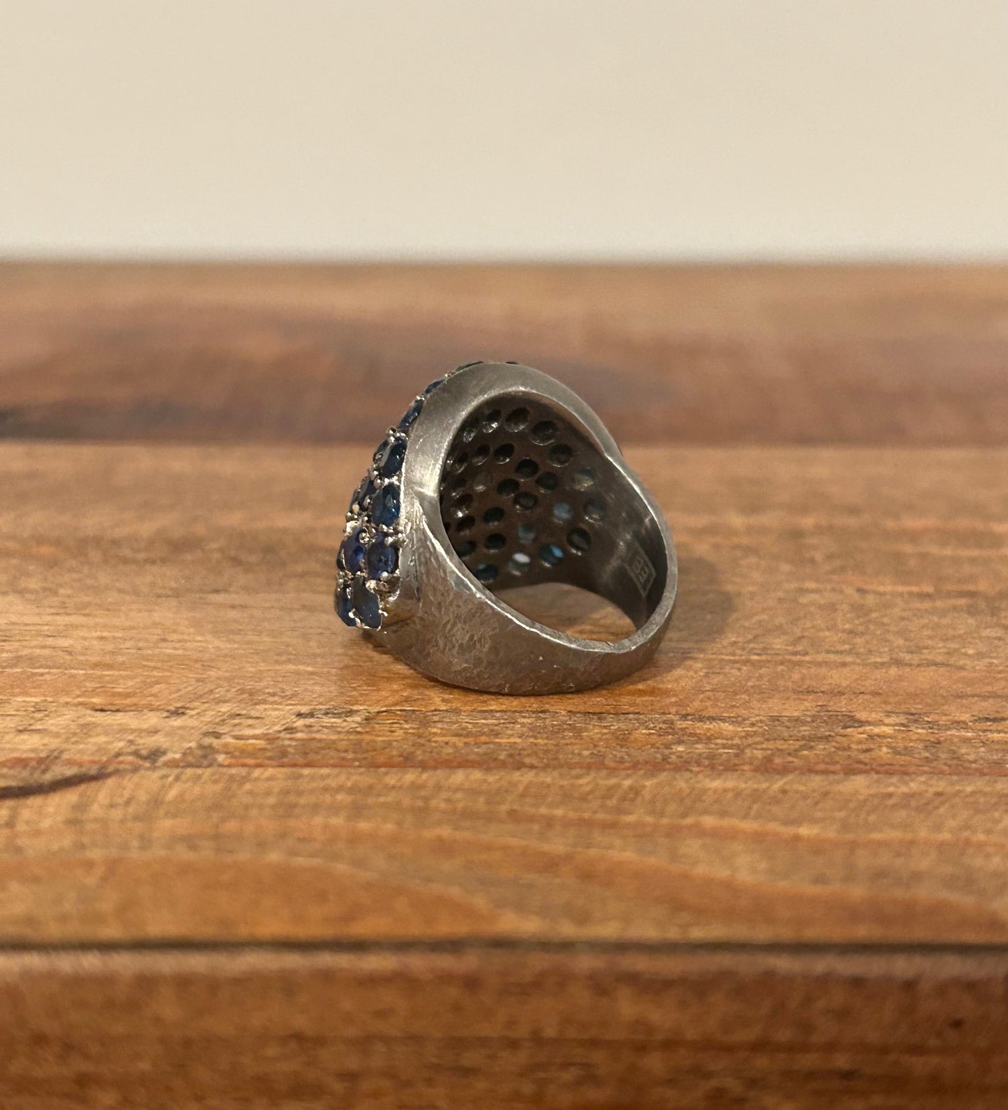 Pave Dome Ring Sapphire