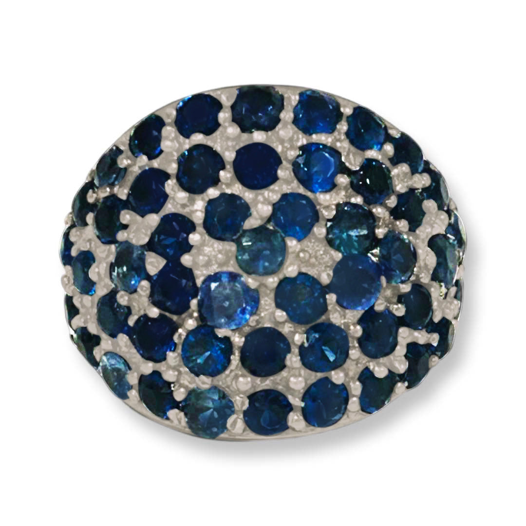 Pave Dome Ring Sapphire