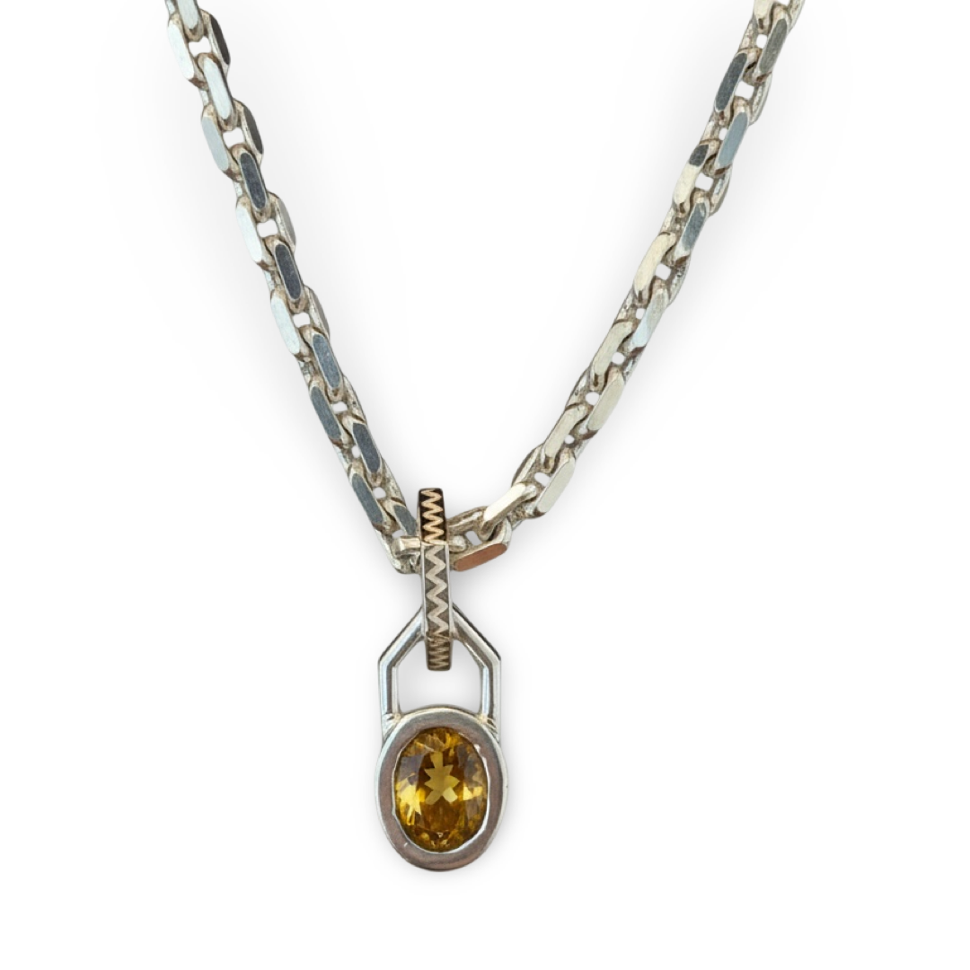 Mini Epitome Pendant - Citrine