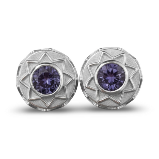 Eli Stud Earrings - Tanzanite