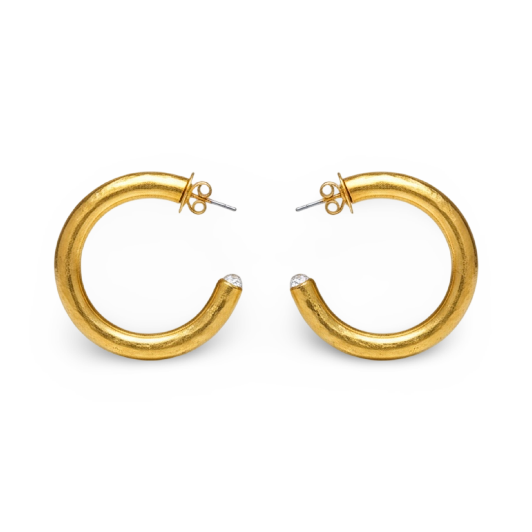 18kt Phant Earrings - Rainbow Moonstone