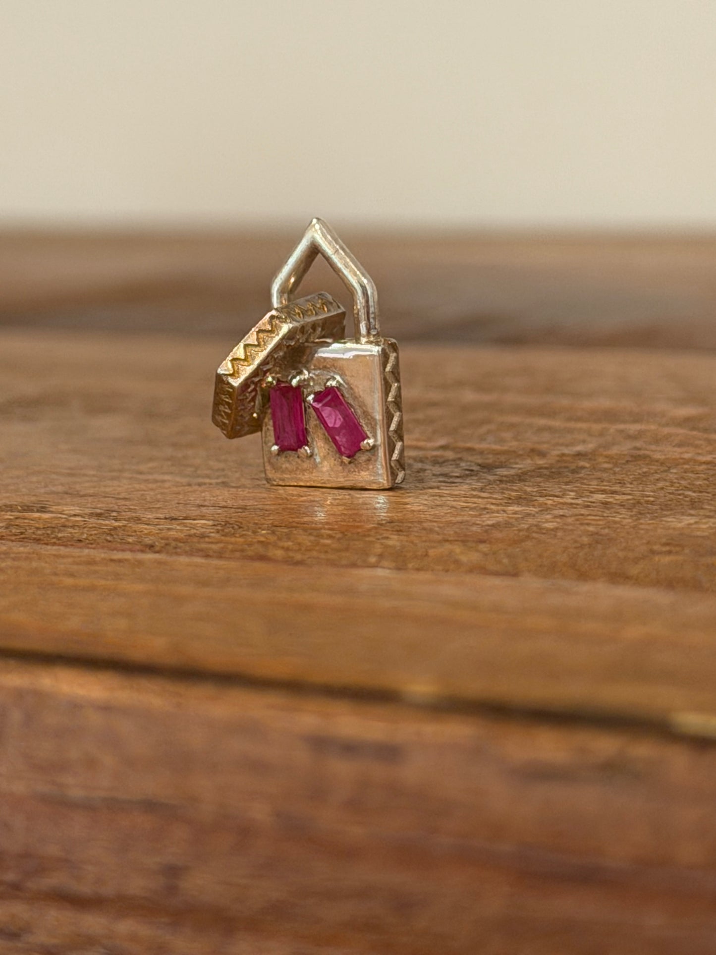 Petite Lean on Me Pendant - Ruby
