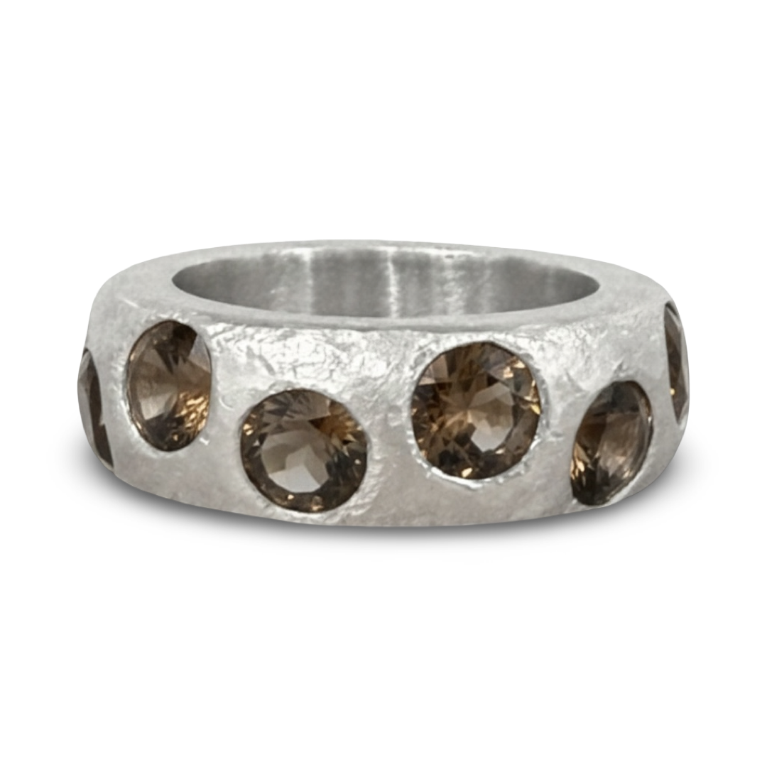 Jumbo Leo Ring-Smoky Quartz