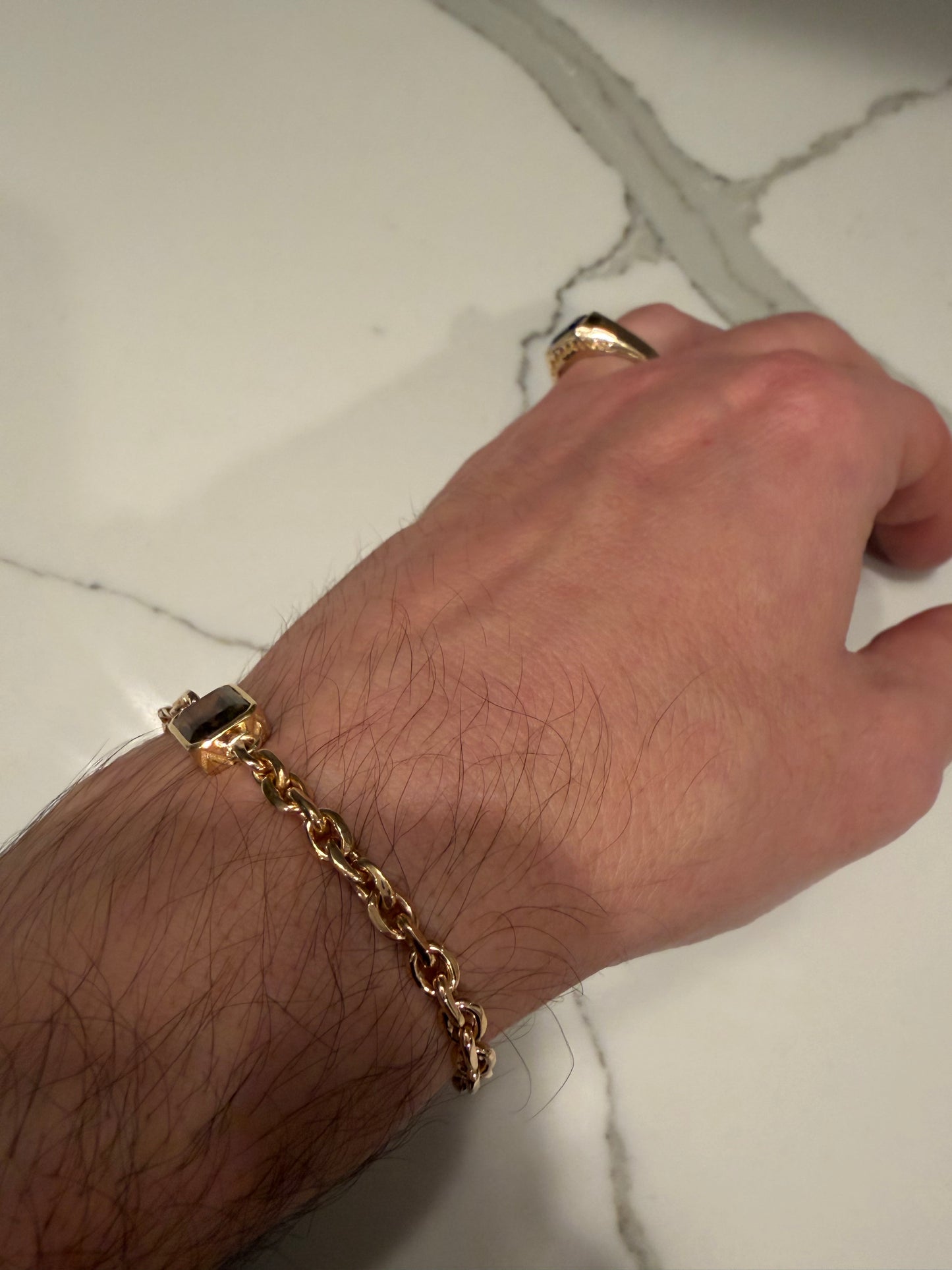 18kt Lion Bracelet - Smoky