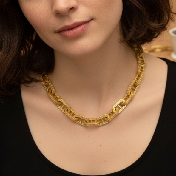 Epitome Yacht Link Necklace - 18kt