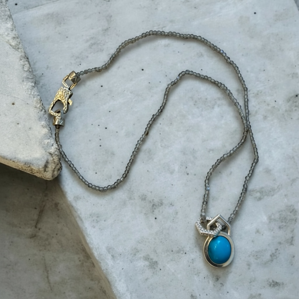 Epitome Pendant - Turquoise Cabochon