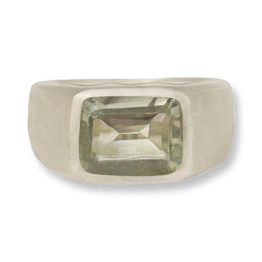 Signet Gypsy Ring - Prasiolite