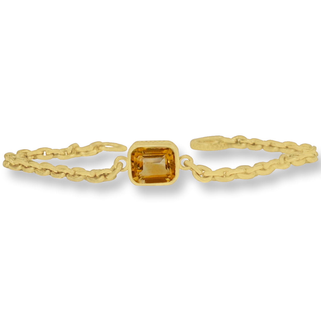 18kt Lion Bracelet - Citrine