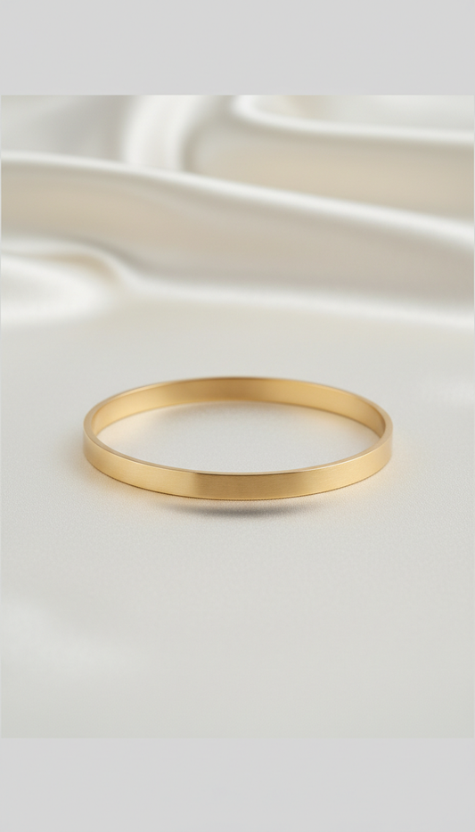 Minimalist Gold Bangle with Hidden Closure